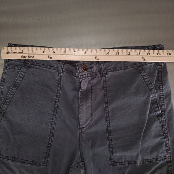 Anthropologie Jennie Ripstop High Rise Cargo Ankle Pant Washed Black Utility 28 - Picture 8 of 14